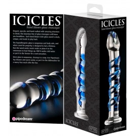 Icicles Hand Blown Glass No 5 Transparent 17.8cm