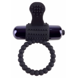 Inel cu Vibrații Fantasy C-Ringz pentru Erecție Fermă Negru