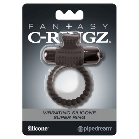 Inel cu Vibrații Fantasy C-Ringz pentru Erecție Fermă Negru
