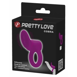 Inel Vibrator Pretty Love Cobra pentru Erecție Fermă Mov