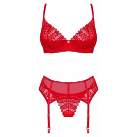 Set Obsessive Ingridia 3 Piese Rosu pe xBazar