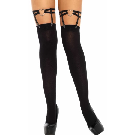 Jartiere Leg Avenue Addison Negru XS-L