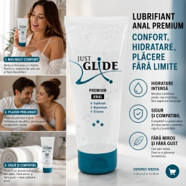 Lubrifiant Anal Just Glide Premium cu Pantenol 200 ml