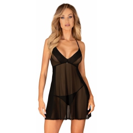 Babydoll Latinesa Negru Cu Tanga Inclus pe xBazar
