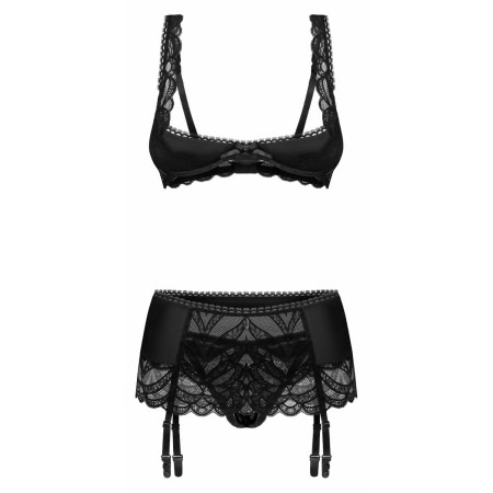 Set Obsessive Lecille 3 Piese Negru S-M