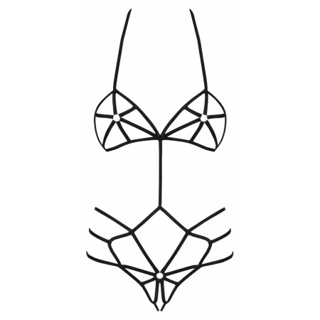 Lenjerie De Corp Obsessive Servitoare Negru S-M