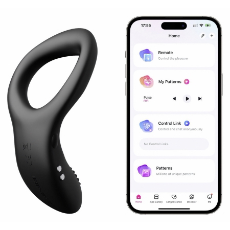 Lovense Diamo Vibrating Ring Negru