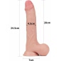 Lovetoy 24.5cm Sliding Skin – Dong Realist cu Testicule