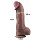 Lovetoy Dildo Dual-Layer XXL 33 cm – Realist, 7.6 cm Maro