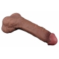 LoveToy - Dual Layered Silicone Dildo 21.5 cm (O 4.2 cm) - Brown Maro