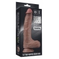 LoveToy - Dual Layered Silicone Dildo 21.5 cm (O 4.2 cm) - Brown Maro