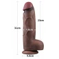 Lovetoy Realist 31cm — Silicon Dublu Strat cu Ventuză Maro