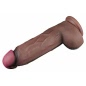 Lovetoy Realist 31cm — Silicon Dublu Strat cu Ventuză Maro