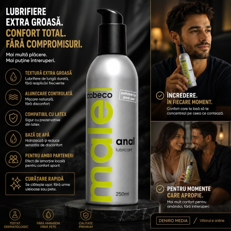 Lubrifiant Cobeco Male pentru Sex Anal 250 ml