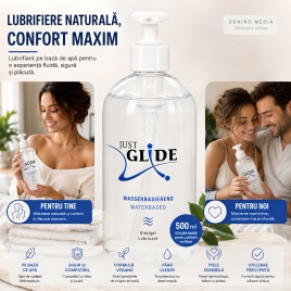 Lubrifiant Just Glide Waterbased pe Bază de Apă 500ml