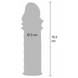 Manșon Penis Power Stud Sleeve Stimulare Parteneră Gri