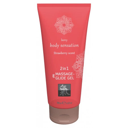 Lubrifiant Capsuni Massage And Glide Gel 2 in 1 - 200ml