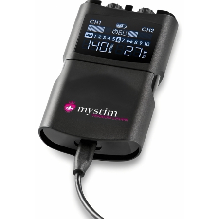 Mystim Tension Lover 2, EStim Reîncărcabil cu 2 Canale Negru