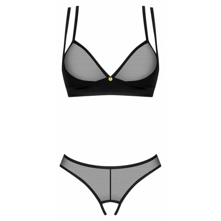 Set Obsessive Nesari Decupat 2 Piese Negru XL-2XL