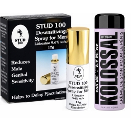 Pachet Spray Stud 100 Original + Cremă Mărire Penis Kolossal 200ml pe xBazar