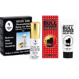Pachet Spray Stud 100 Original + Gel Ejaculare Prematură Bull Power Delay 30ml pe xBazar