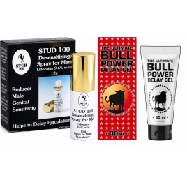 Pachet Spray Stud 100 Original + Gel Ejaculare Prematură Bull Power Delay 30ml pe xBazar
