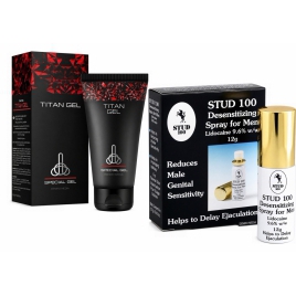 Pachet Cremă Mărirea Penisului Titan Gel Original + Spray Stud 100 Original pe xBazar