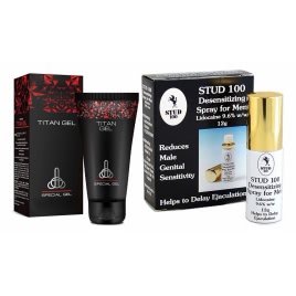 Pachet Cremă Mărirea Penisului Titan Gel Original 50ml + Spray Stud 100 Original pe xBazar