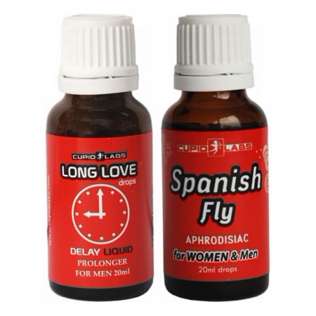 Pachet Picături Afrodisiace Spanish Fly 20ml + Picături Ejaculare Precoce Long Love 20ml