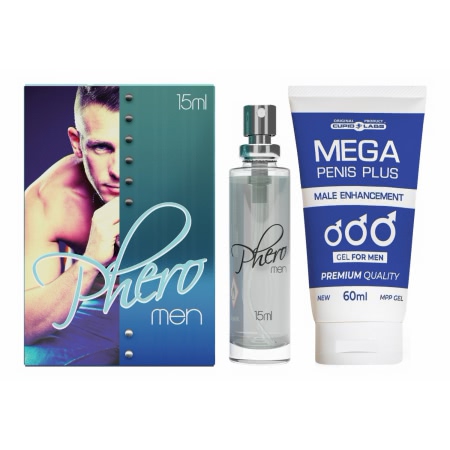 Pachet Parfum cu Feromoni Pheromen 15ml Și Gel Mărire Penis Mega Penis Plus 65ml