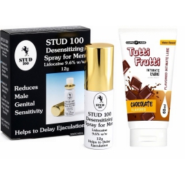 Pachet Spray Stud 100 Original + Lubrifiant Pentru Sex Oral Chocolate 100ml pe xBazar