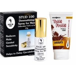 Pachet Spray Stud 100 Original + Lubrifiant Pentru Sex Oral Chocolate 100ml pe xBazar