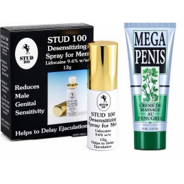 Pachet Cremă Mărire Mega Penis 75ml + Spray Stud 100 Original pe xBazar