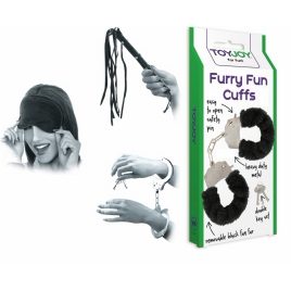 Set Limited Edition Lovers Fantasy Negru + Cătușe Furry Fun Cuffs Negru pe xBazar