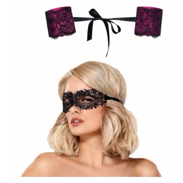 Pachet Cătușe Obsessive Roseberry Mov + Mască Obsessive A710 Negru pe xBazar