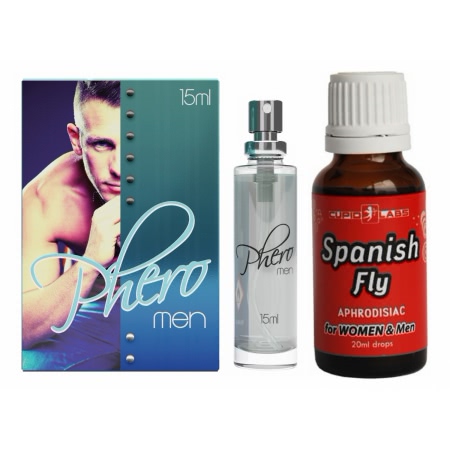 Pachet Parfum cu Feromoni Pheromen 15ml + Picături Afrodisiace Spanish Fly 20ml
