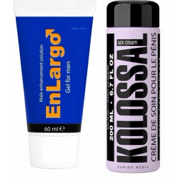 Pachet Cremă Mărirea Penisului Enlargo 100ml + Cremă Mărire Penis Kolossal 200ml pe xBazar