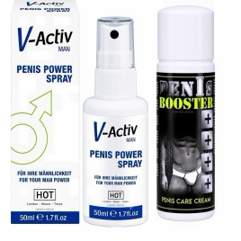 Pachet Spray V-activ Penis Power For Men 50ml + Cremă Pentru Potență Penis Booster 125ml pe xBazar