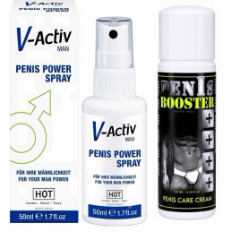 Pachet Spray V-activ Penis Power For Men 50ml + Cremă Pentru Potență Penis Booster 125ml pe xBazar
