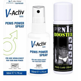 Pachet Spray V-activ Penis Power For Men 50ml + Cremă Pentru Potență Penis Booster 125ml pe xBazar