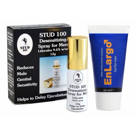 Pachet Cremă Mărirea Penisului Enlargo 100ml + Spray Stud 100 Original