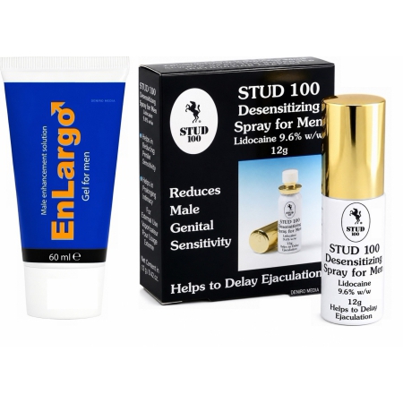 Pachet Cremă Mărirea Penisului Enlargo 100ml + Spray Stud 100 Original