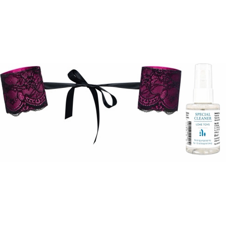 Pachet Cătușe Obsessive Roseberry Mov + Special Cleaner Love Toys 50ml Roz