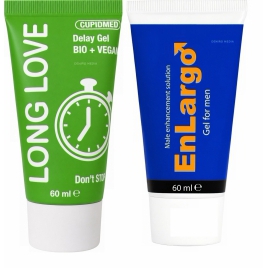 Pachet Cremă Mărirea Penisului Enlargo 100ml + Gel Ejaculare Precoce Long Love 50ml