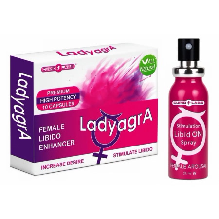 Pachet Pastile Libido Ladyagra 10buc + Spray Femei LibidON 30ml