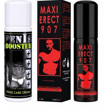 Pachet Cremă Pentru Potență Penis Booster 125ml + Spray Pentru Potență Maxi Erect 907