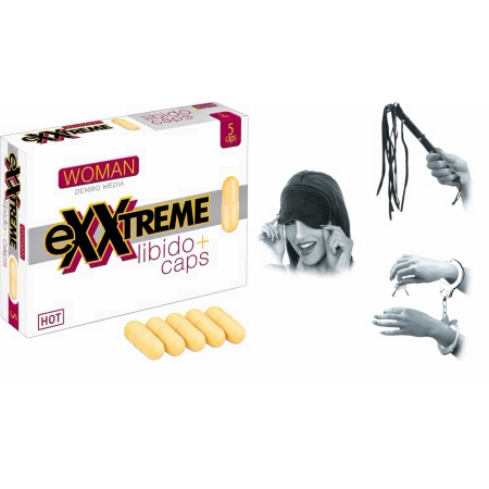 Pachet Set Limited Edition Lovers Fantasy Negru + Capsule Femei eXXtreme Libido Afrodisiac 5buc