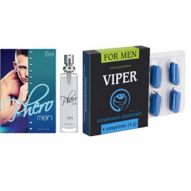 Pachet Parfum cu Feromoni Pheromen 15ml + Pastile Potență Viper FR 4 capsule pe xBazar