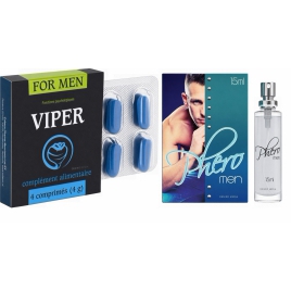 Pachet Parfum cu Feromoni Pheromen 15ml + Pastile Potență Viper FR 4 capsule pe xBazar