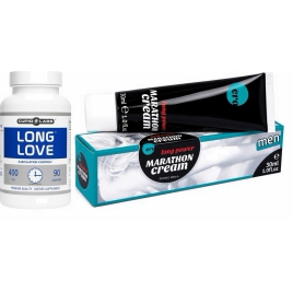 Pachet Pastile Ejaculare Precoce Long Love 90buc + Penis Marathon Long Power Creme 30ml pe xBazar